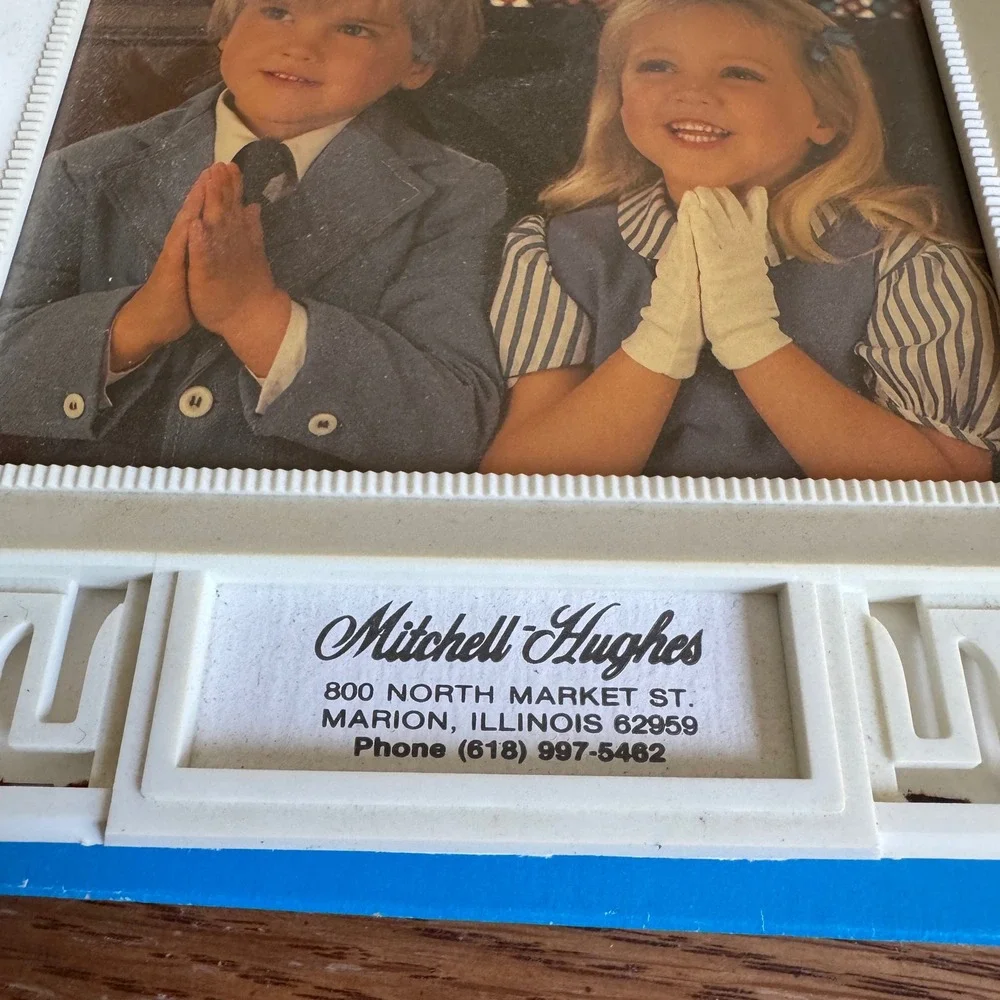 Vintage‎ 2000 Mitchell Hughes Calendar Thermometer Picture Frame Marion IL